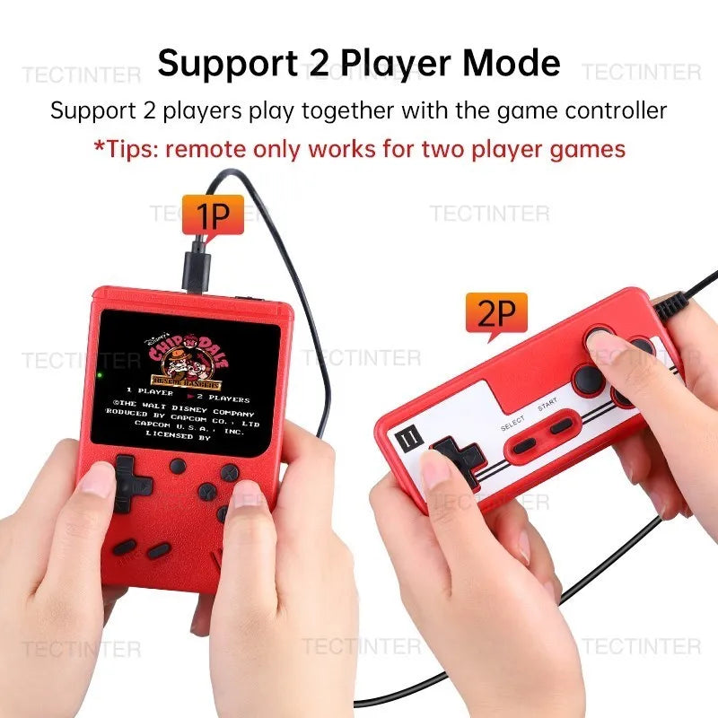 Mini consola de videojuegos de 8 bits integrada en 500 juegos, consola portátil Retro, mando de juegos, salida AV para niños, regalo, Game Boy