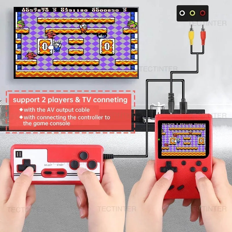 Mini consola de videojuegos de 8 bits integrada en 500 juegos, consola portátil Retro, mando de juegos, salida AV para niños, regalo, Game Boy
